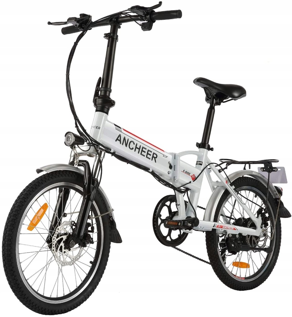 ANCHEER Rower Elektryczny Składany Biały 20" 13444800574 oficjalne