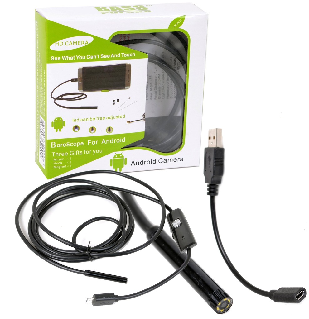 ENDOSKOP MINI KAMERA INSPEKCYJNA USB app ANDROID 6994467979 oficjalne archiwum Allegro
