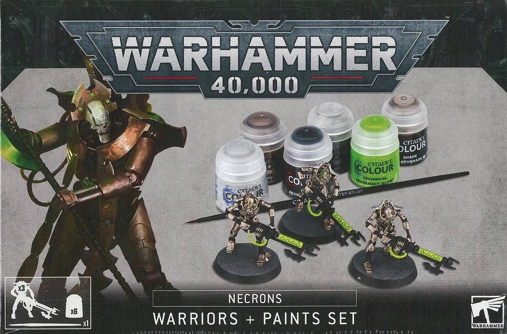 Warhammer 40.000 Necrons + Paint set zestaw farb 11938421087