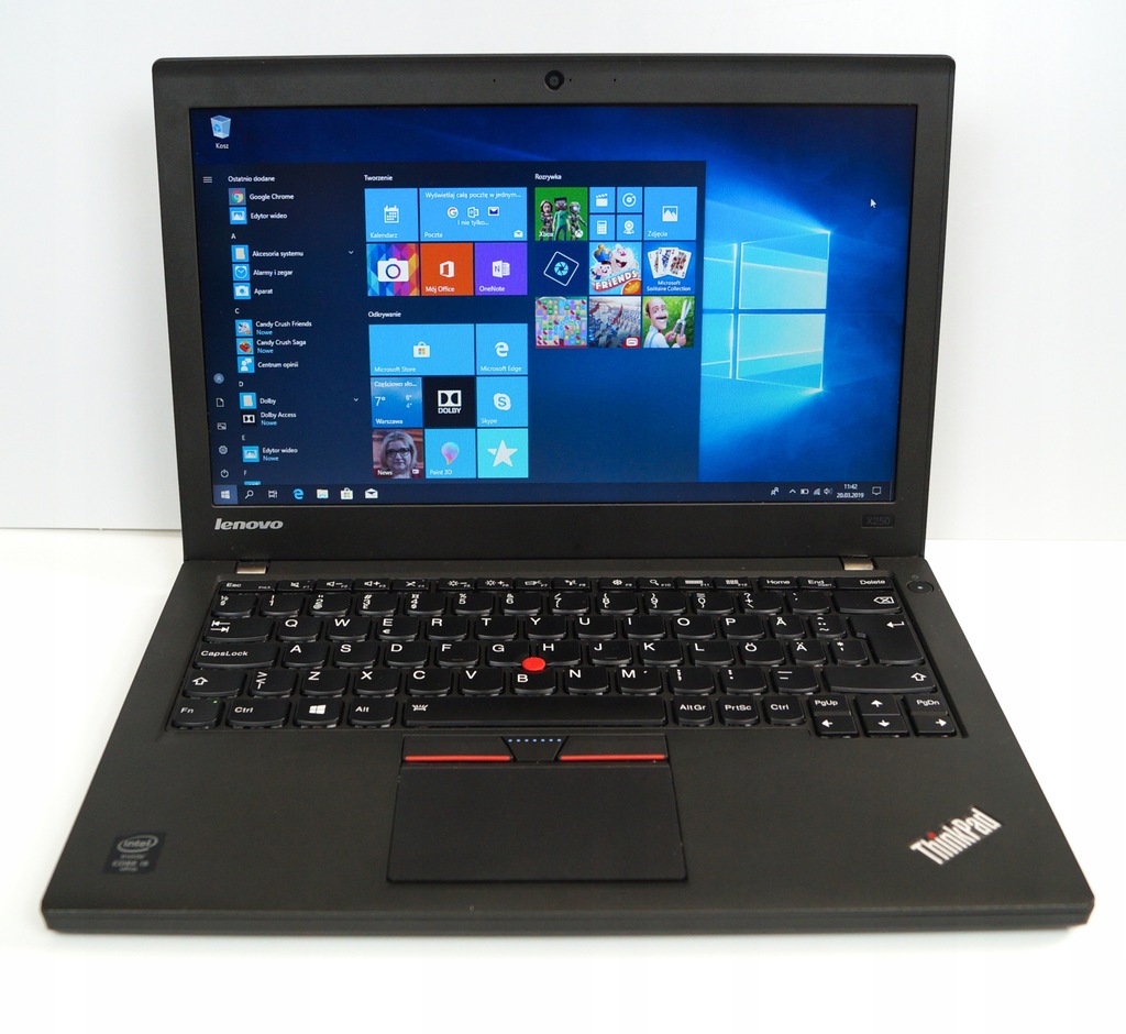 Lenovo x250 i55300u 8GB 180SSD WIN10 PODŚ KLAW 8563761233