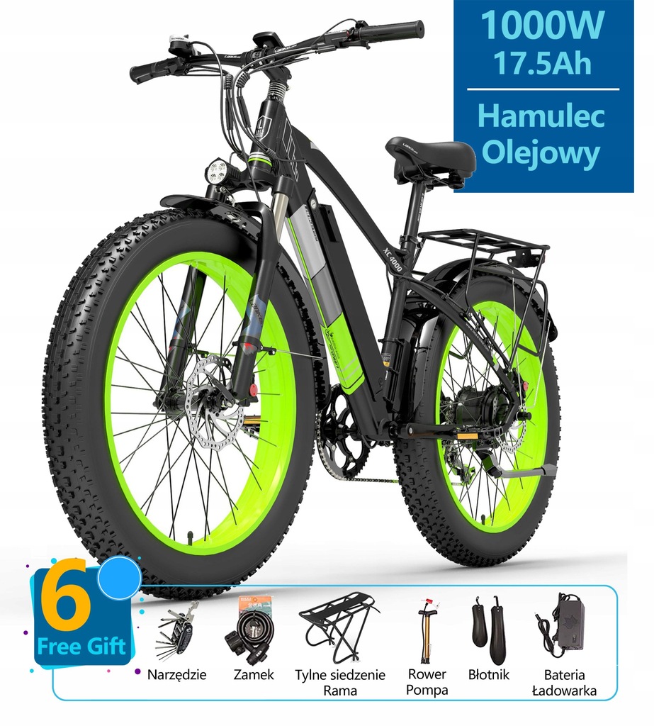 LANKELEISI Rower Elektryczny XC4000 1KW 48V 17.5A 12150247741