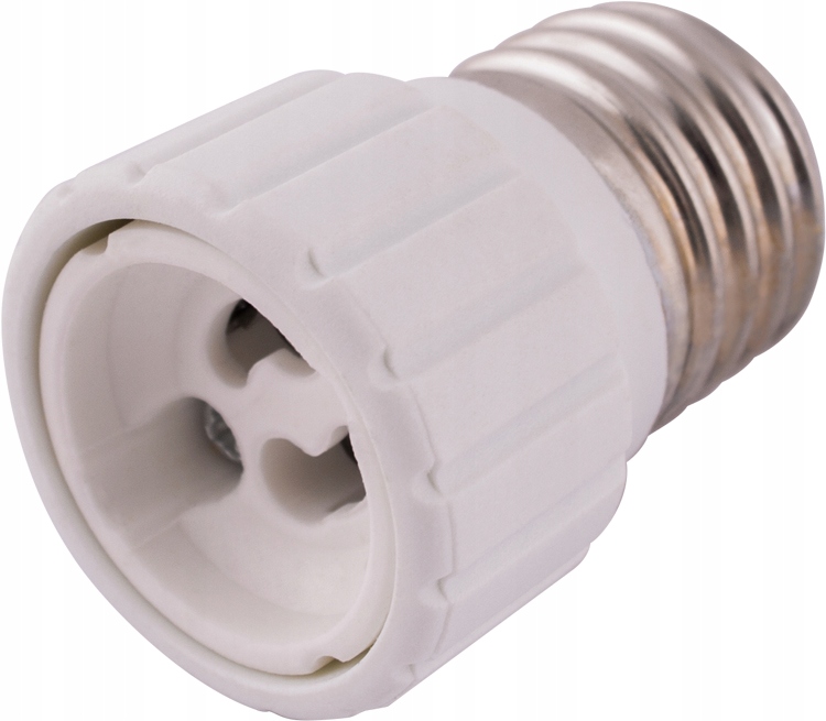 Przejściówka plastikowa e.lamp.adapter.E27/GU10.wh 11969017227