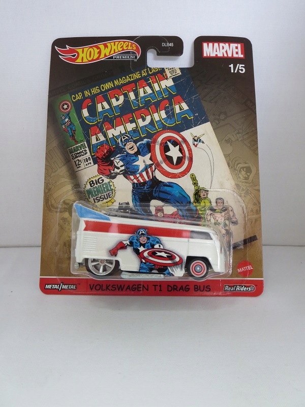 Hot Wheels 164 Captain America VW T1 Drag Bus 12064330056