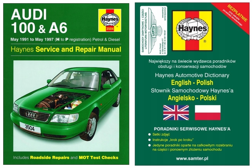 AUDI 100 / A6 (19911997) instrukcja napraw Haynes 12398053956