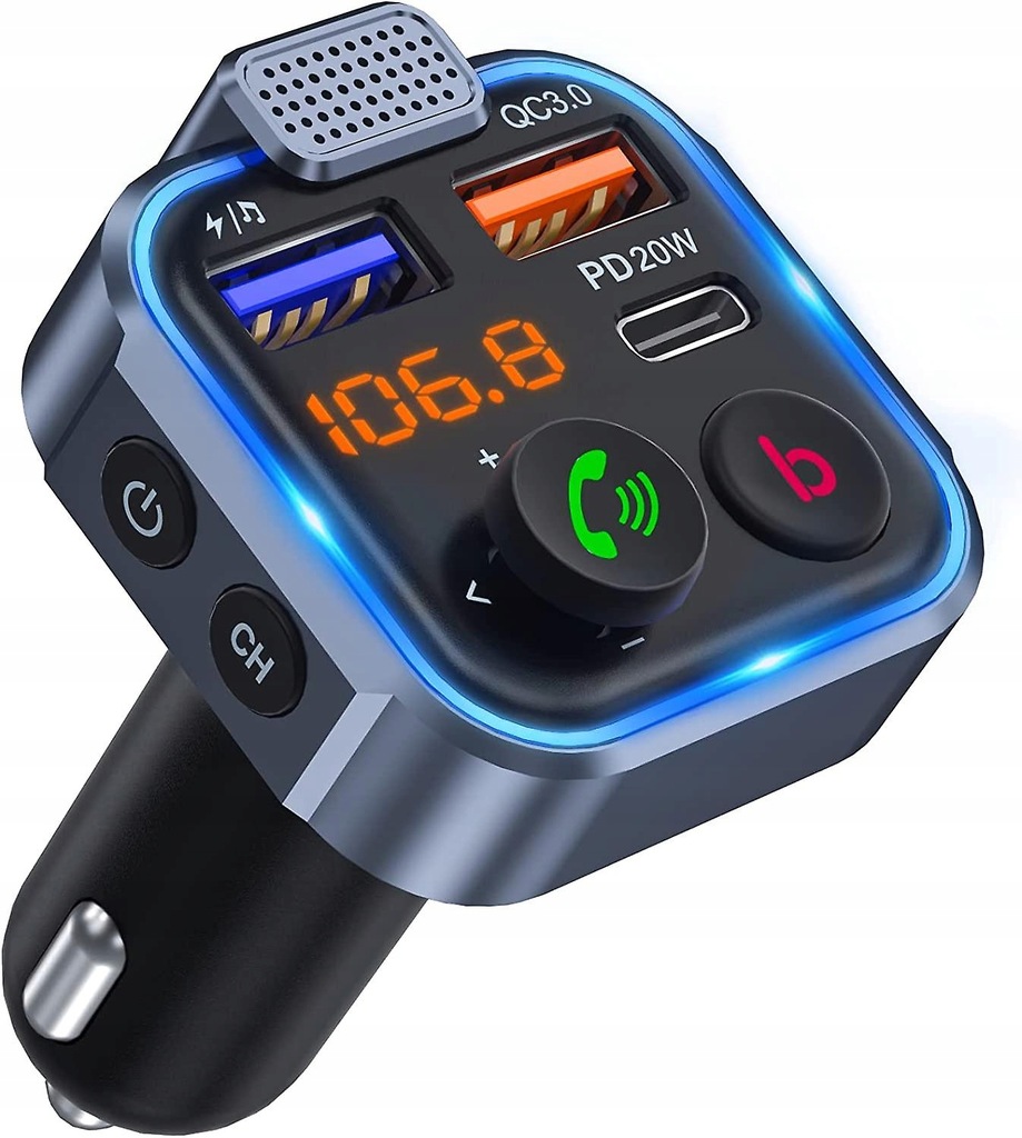 Car Bluetooth Fm Transmitter, Cigarette Lighter 12756908161