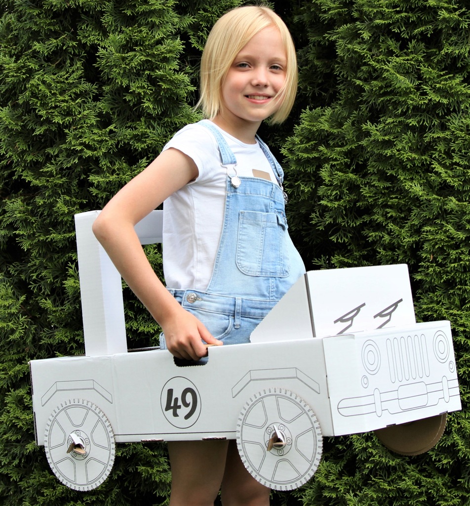 Auto terenowe z kartonu do składania i kolorowania 9258484882