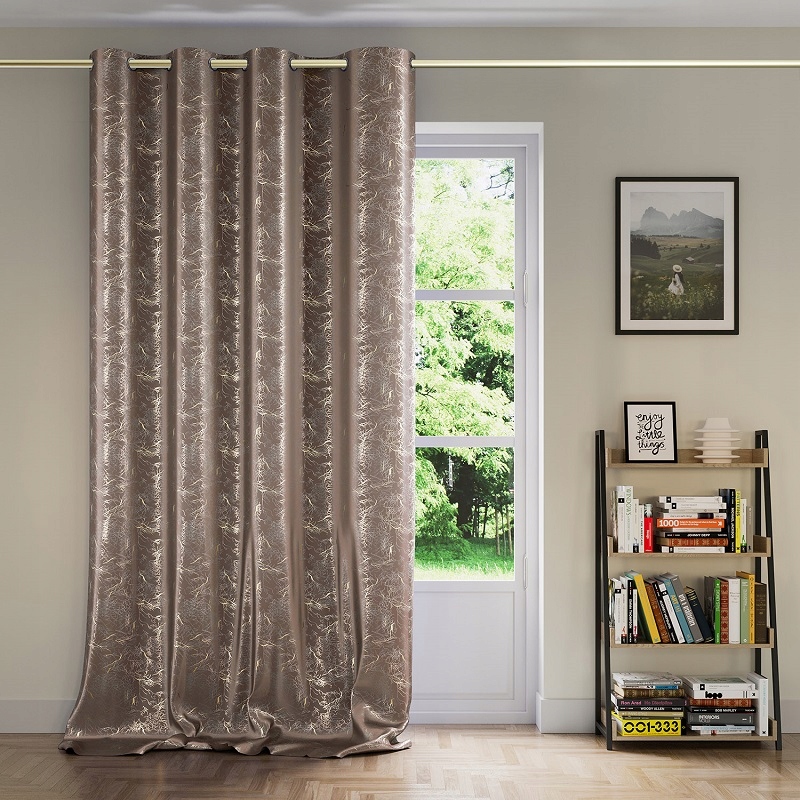 Szykowne zasłony Złoty wzór do Salonu Cappuccino 10868523692