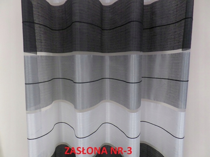 Zasłona Zasłony Materiał Zasłonowy Pasy 300cm 6681121934 oficjalne