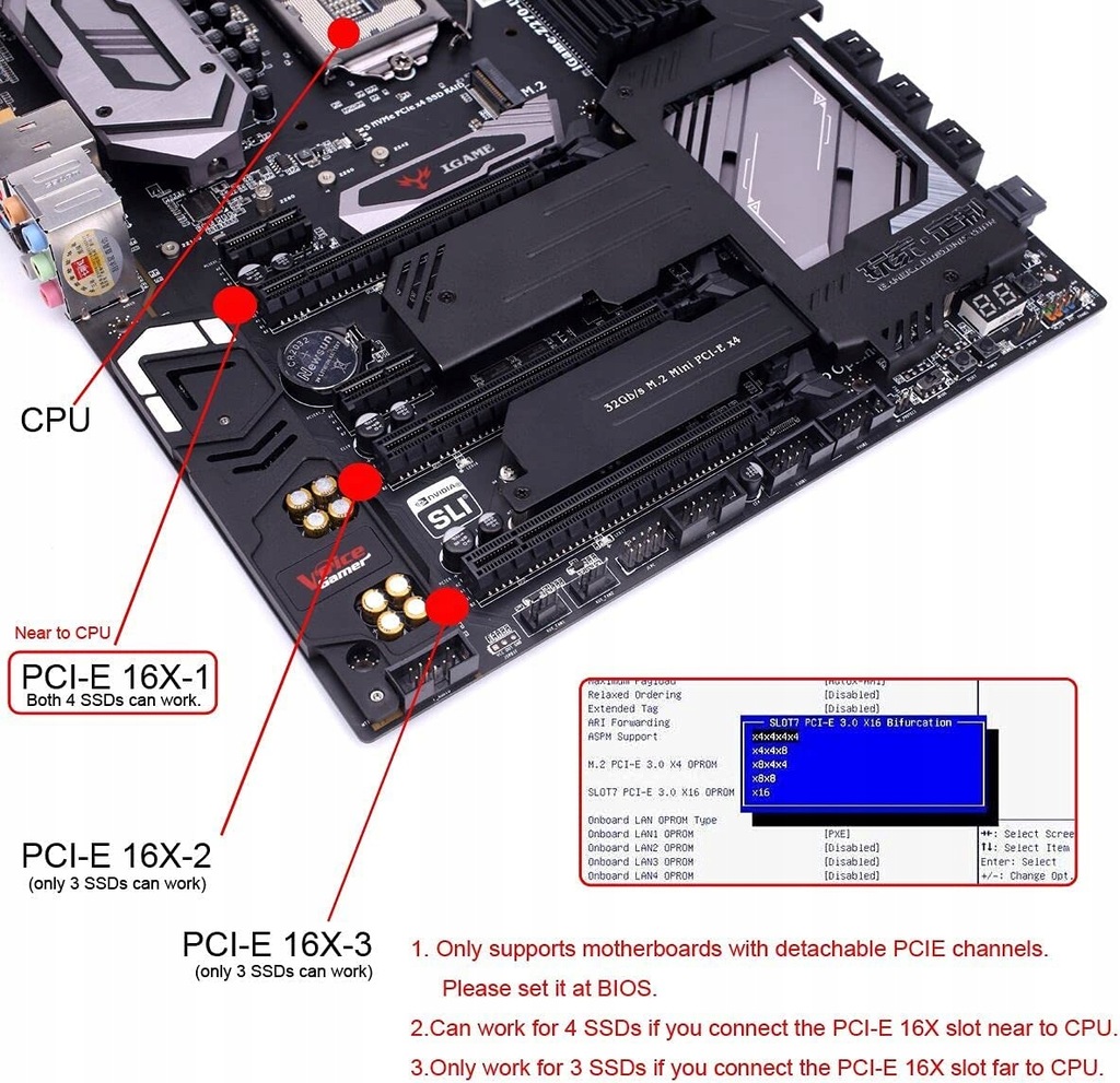 Купить RAIDконтроллер Cablecc 4X NVME M.2 AHCI и PCIE Exp отзывы