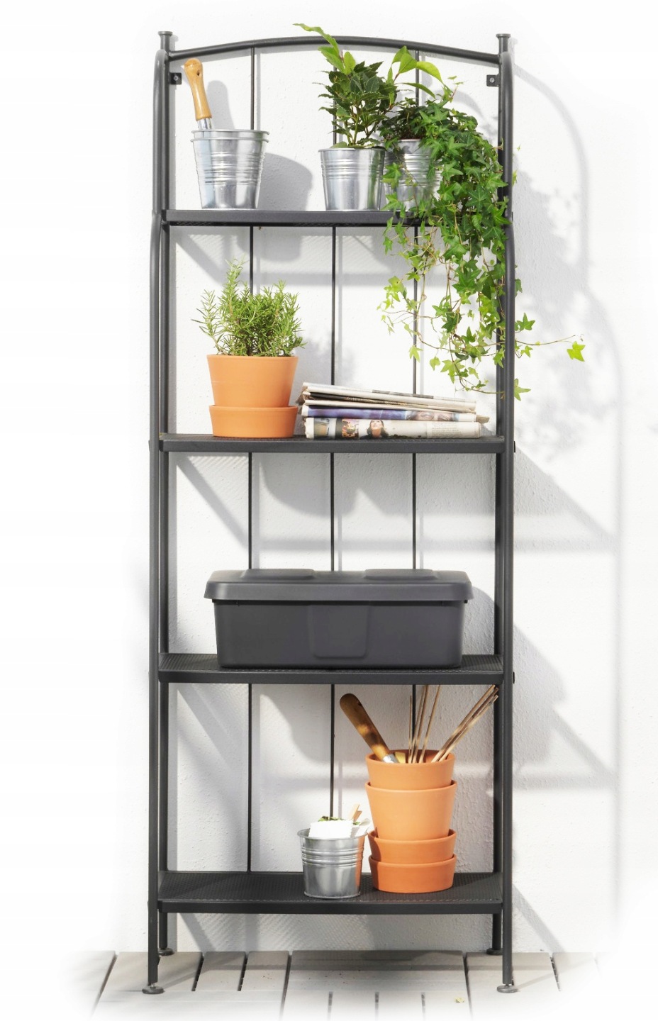 Regał metalowy na balkon kwiaty kwietnik balkonowy ...