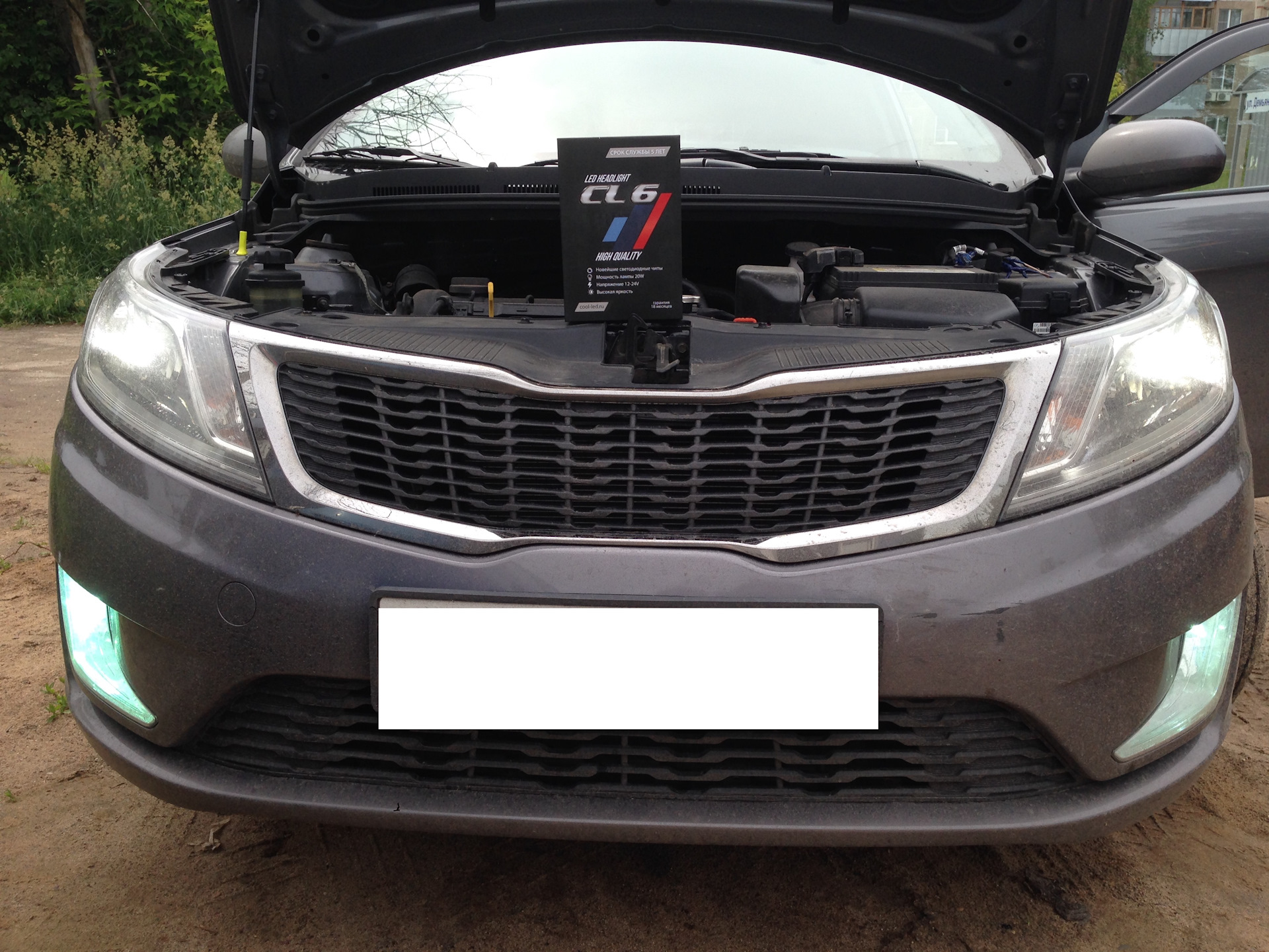 Ustanovleny Svetodiodnye Lampy Cl6 H4 Na Kia Rio Cool Led Ru Na Drive2