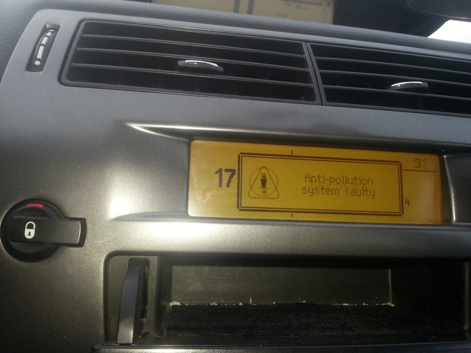 Anti pollution system faulty citroen c4