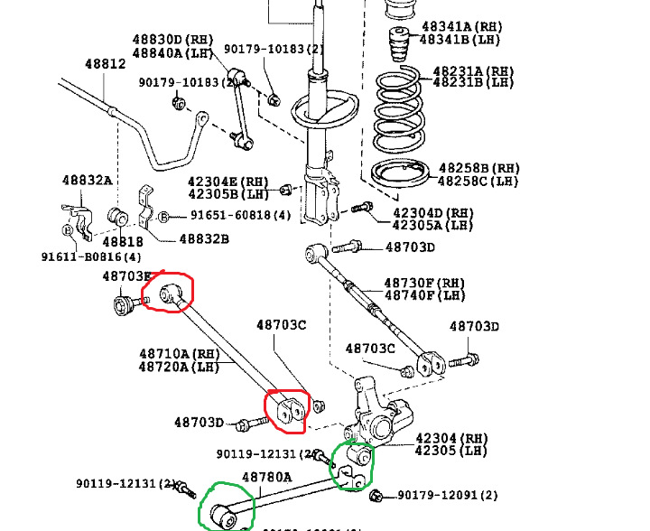 Замена сайлентблоков в продольных и поперечных тягах. — Toyota Camry