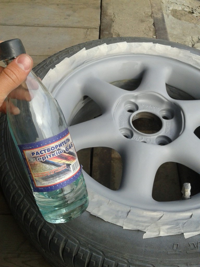 How and what to paint a car wheels with his hands " Auto Centre rou