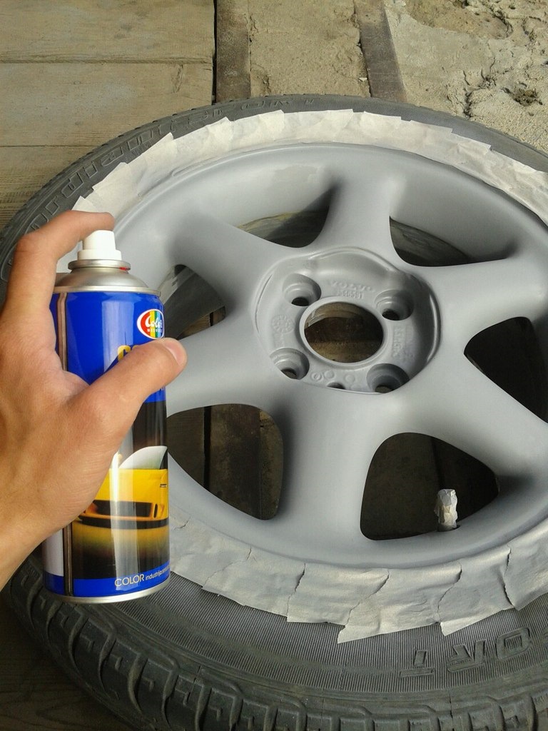 How and what to paint a car wheels with his hands " Auto Centre rou