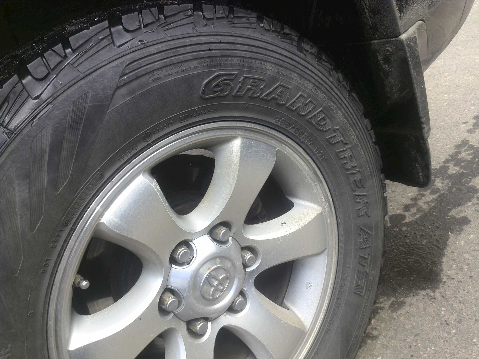 dunlop grandtrek at3 — Toyota Land Cruiser Prado 120series, 3 л, 2007
