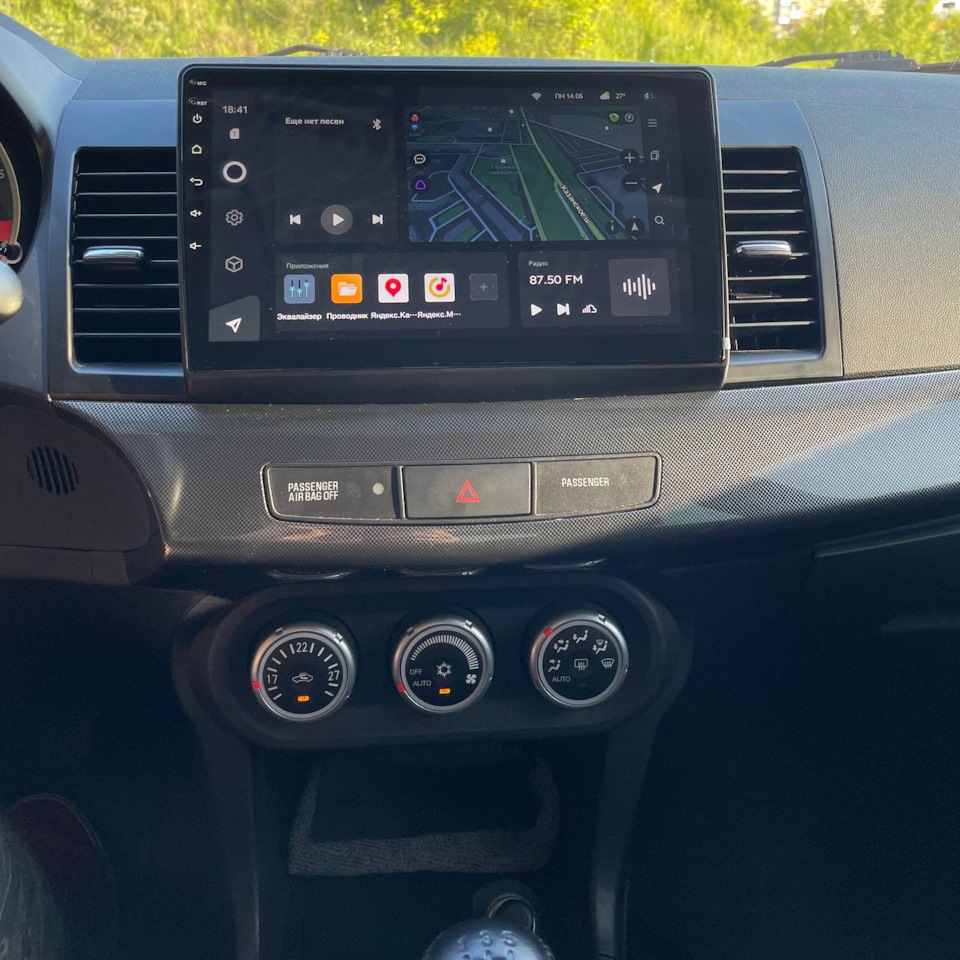 Поставил Teyes CC3 6х128 на Lancer X — Mitsubishi Lancer X, 2 л, 2008