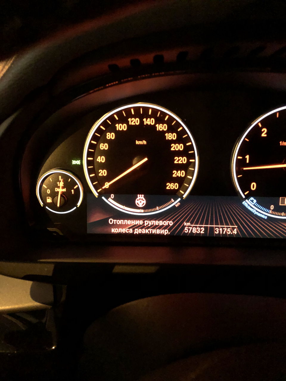 Полезная кодировка — индикация включения отогрева руля — BMW X6 (F16