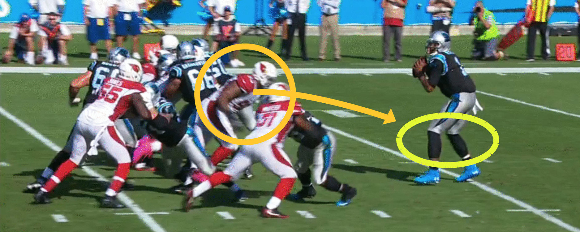 Cam Newton doesn't get superstar QB treatment from NFL officials 2016