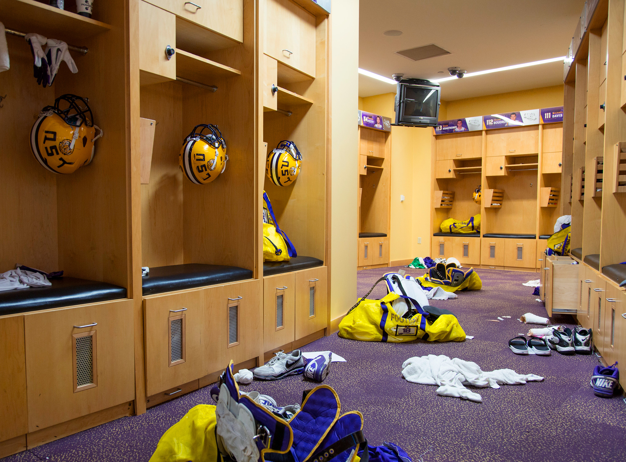 LSU locker room Go, Fight, Pack! ESPN