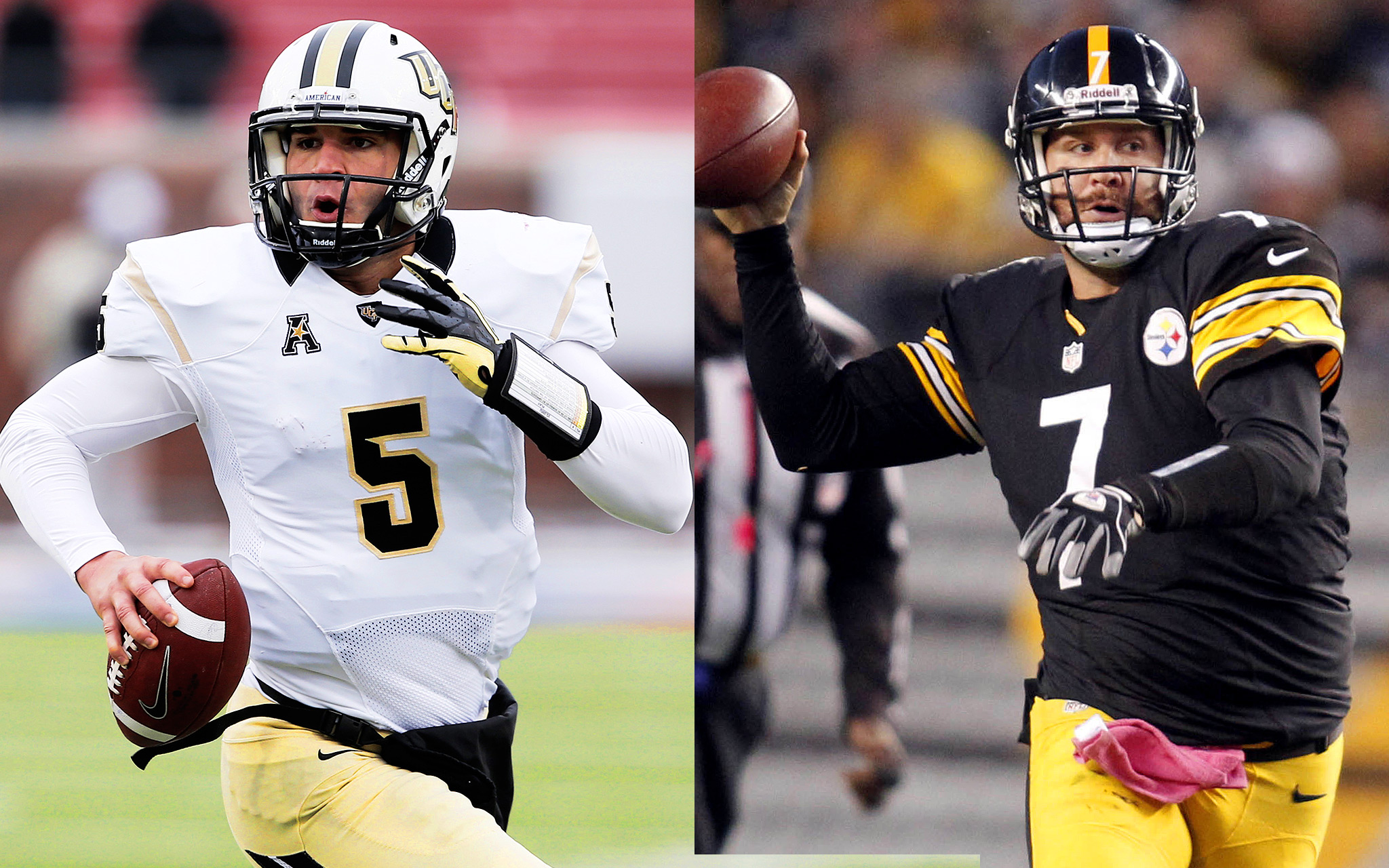 Central Florida QB Blake Bortles and Ben Roethlisberger 2014 NFL