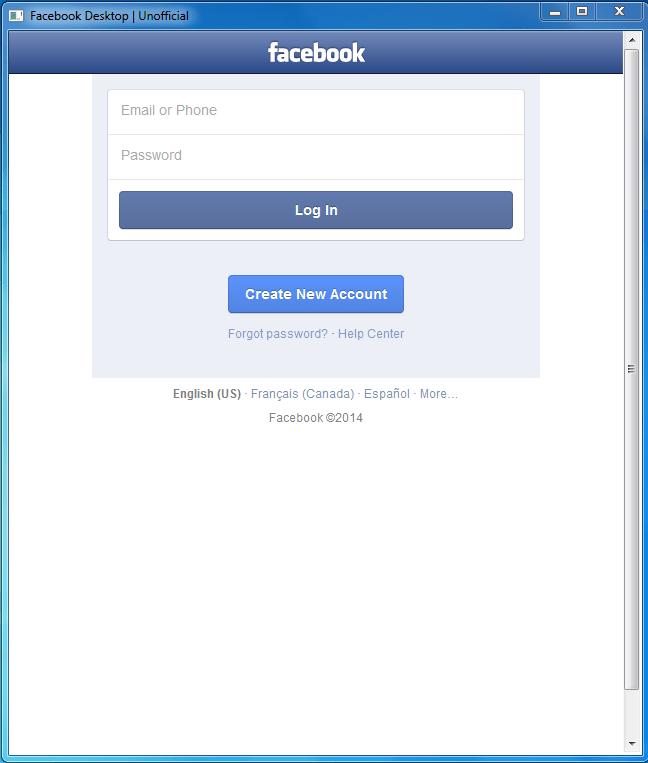 Facebook for Desktop Version download