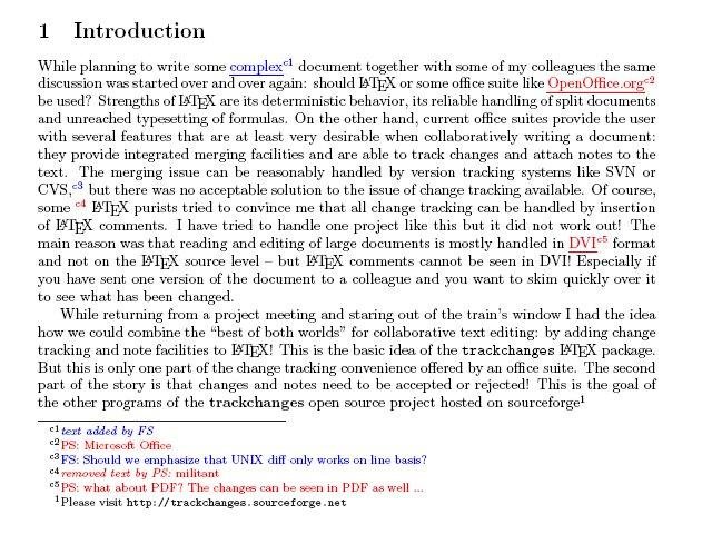 Track changes in LaTeX download