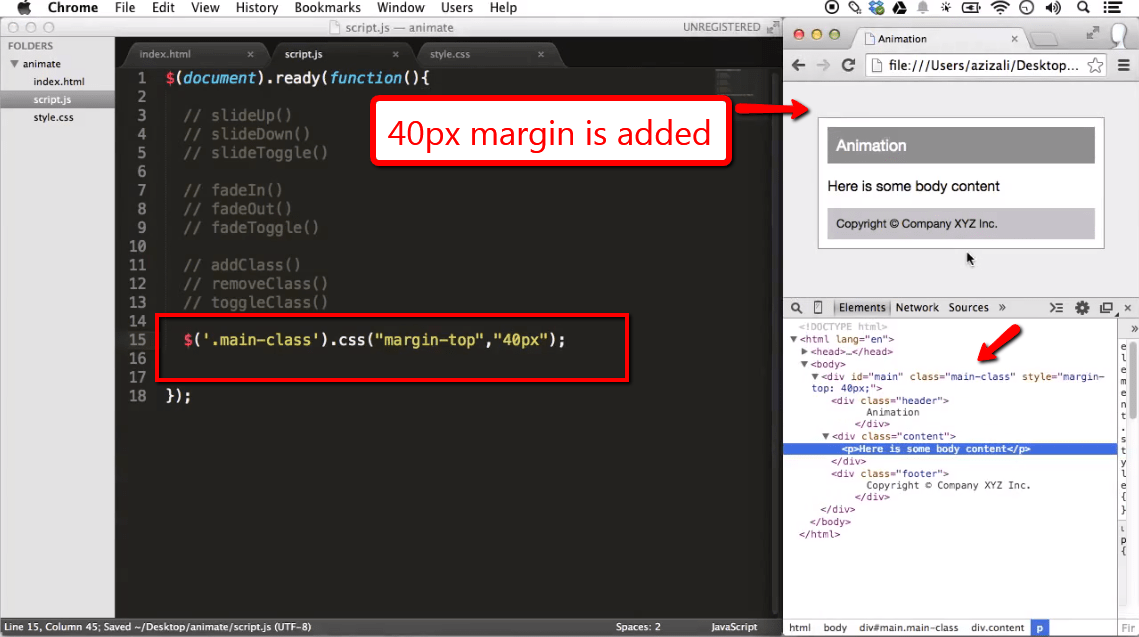Animate Animating elements with jQuery iLoveCoding
