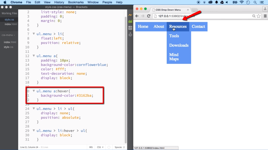 Create a Simple Drop Down Menu with CSS iLoveCoding