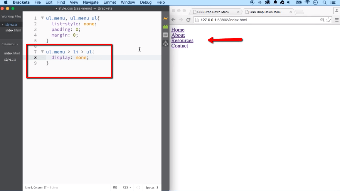 Create a Simple Drop Down Menu with CSS iLoveCoding