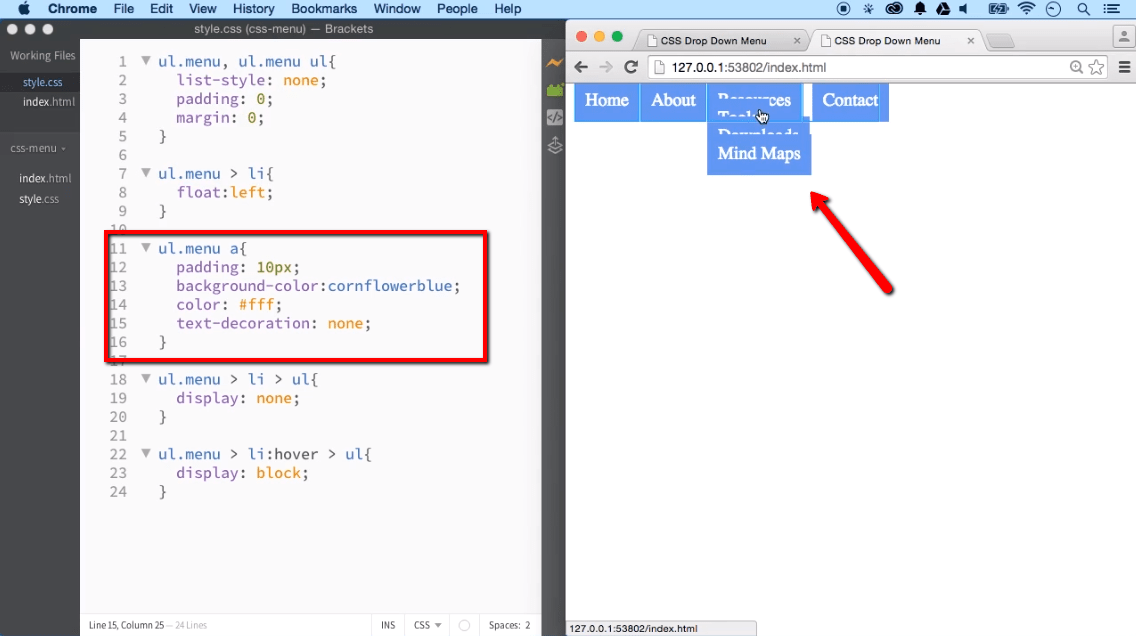 Create a Simple Drop Down Menu with CSS iLoveCoding
