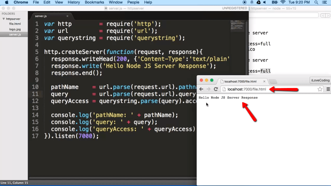 Create a Simple HTTP Server with Node.js iLoveCoding