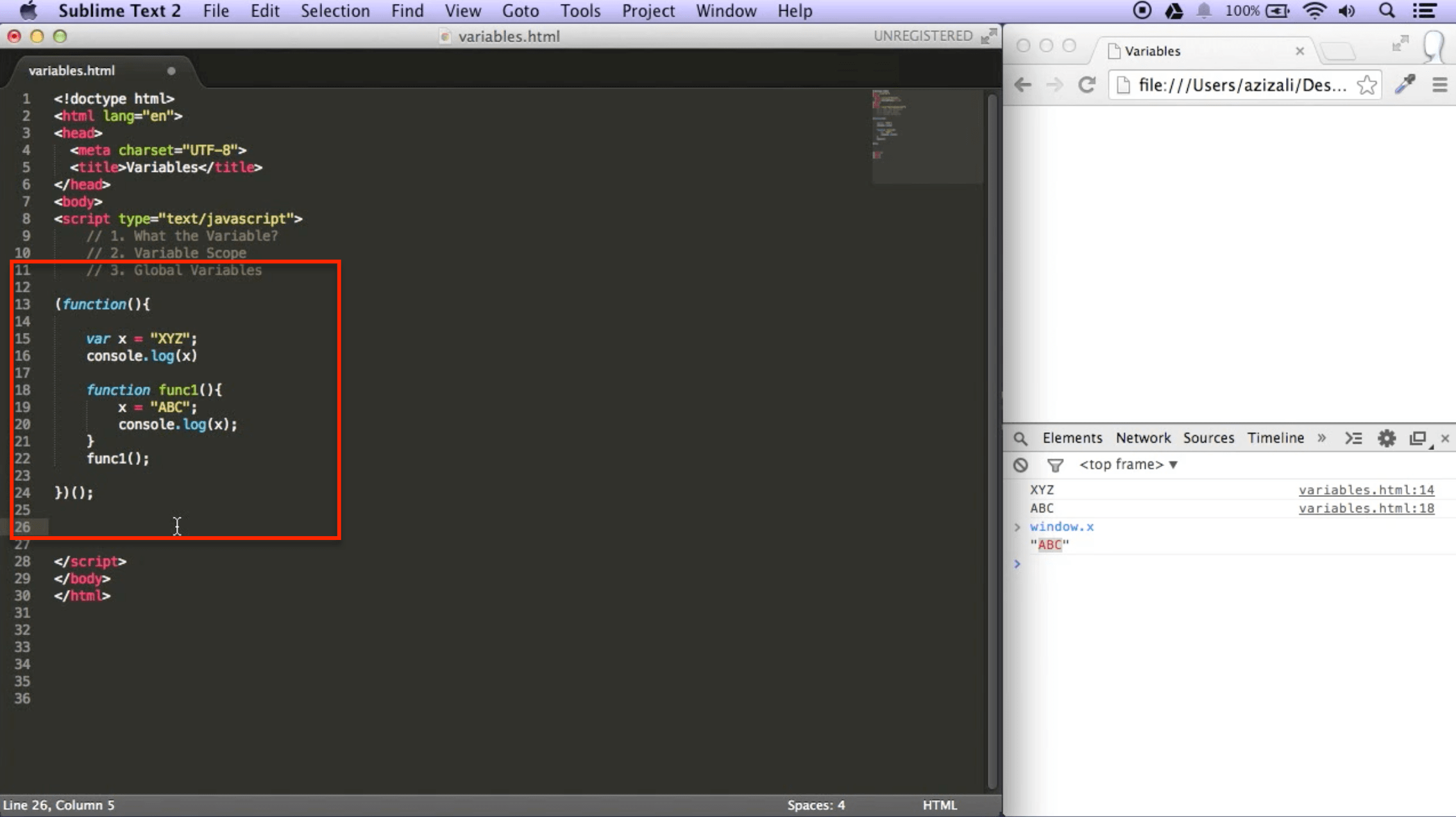 Variable Global Variables or Global Scope in JavaScript iLoveCoding