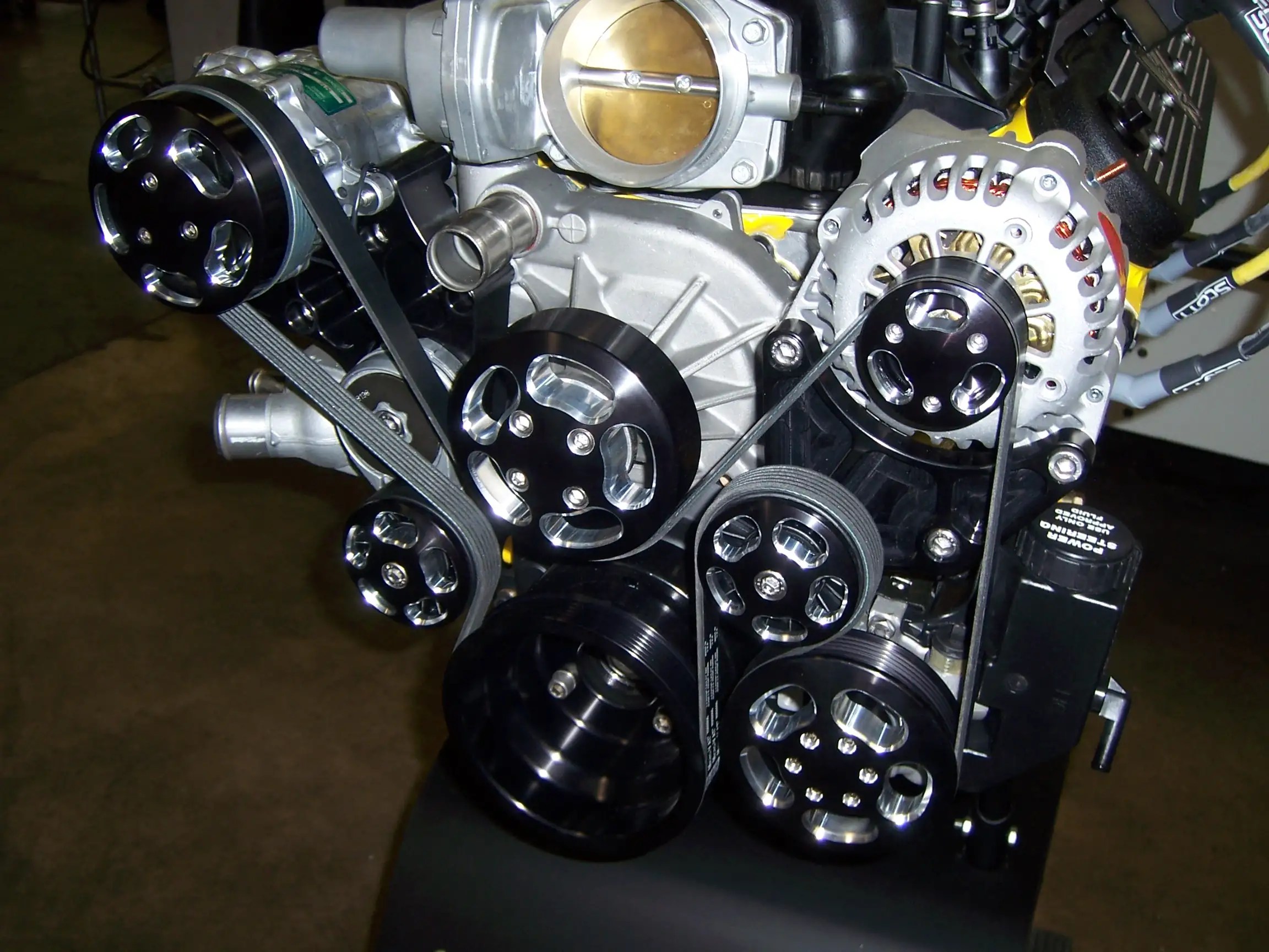 Wegner Retro diamond cut accessory drive system. LS1TECH Camaro