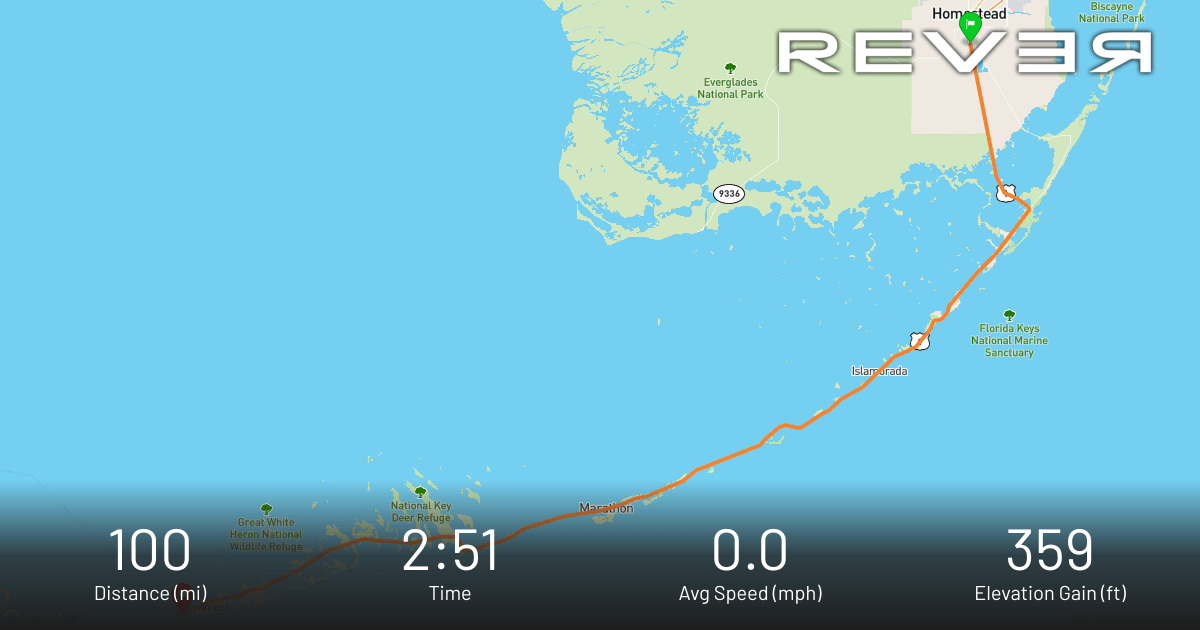 Florida Homestead to Key West Rever
