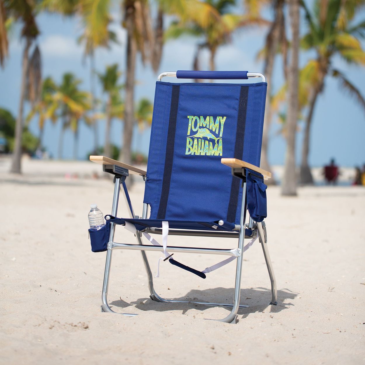 Tommy Bahama Hi Back Folding Beach Chair with Storage Lightweight Sturdy eBay