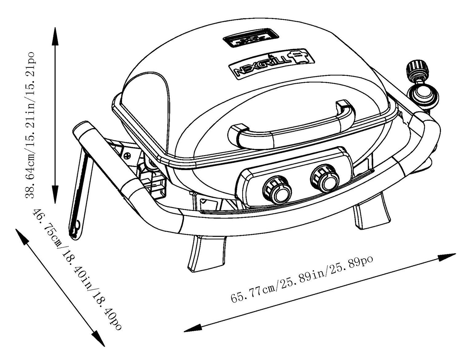 Nexgrill Cast Aluminum Table Top Gas BBQ, Uses Propane Gas eBay