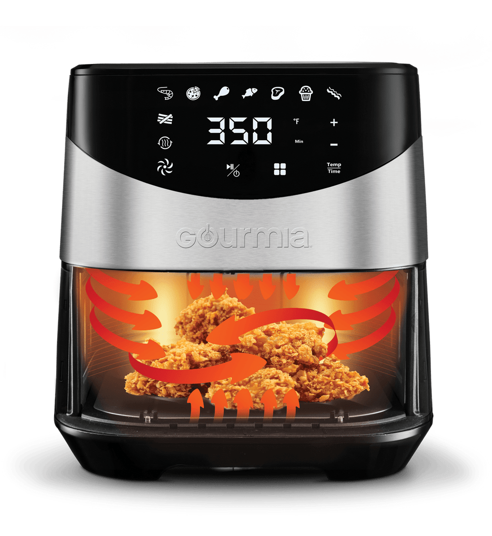 Gourmia 6Qt. Stainless Steel Digital Air Fryer, Model GAF68 * FREE