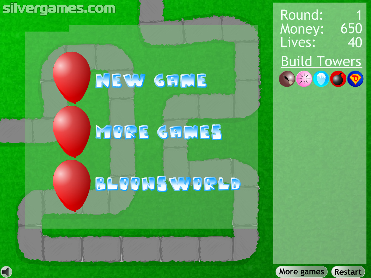 Bloons Tower Defense Play Online on SilverGames 🕹️