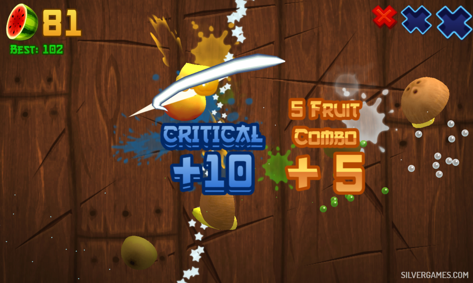 Ninja Fruit Slice Play Online on SilverGames 🕹️