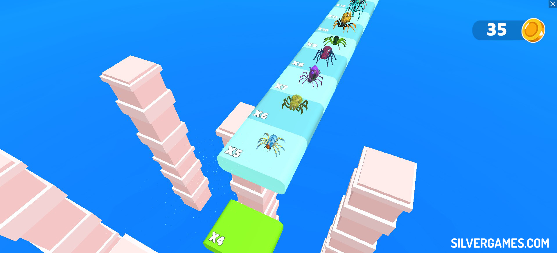 Spider Evolution Runner Game Play Online on SilverGames 🕹️