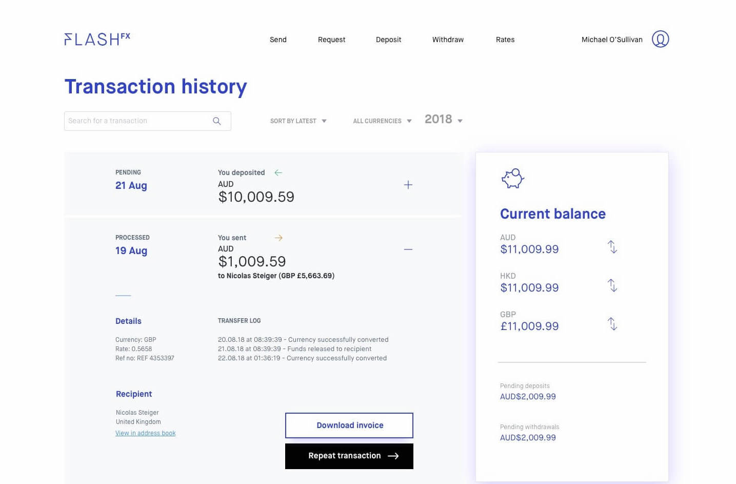 International money transfers as easy as 123
