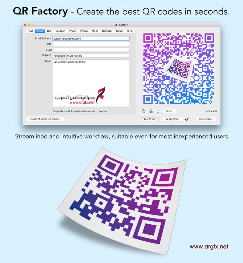 QR Factory Professional QR Code Creator 2.9.6 (Mac OS X) » Free