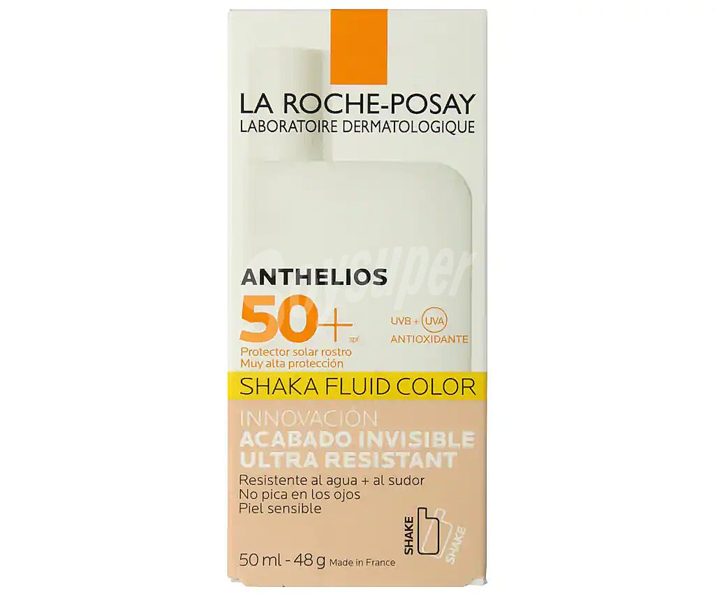 La RochePosay Protector solar facial con color y acabado invisible y