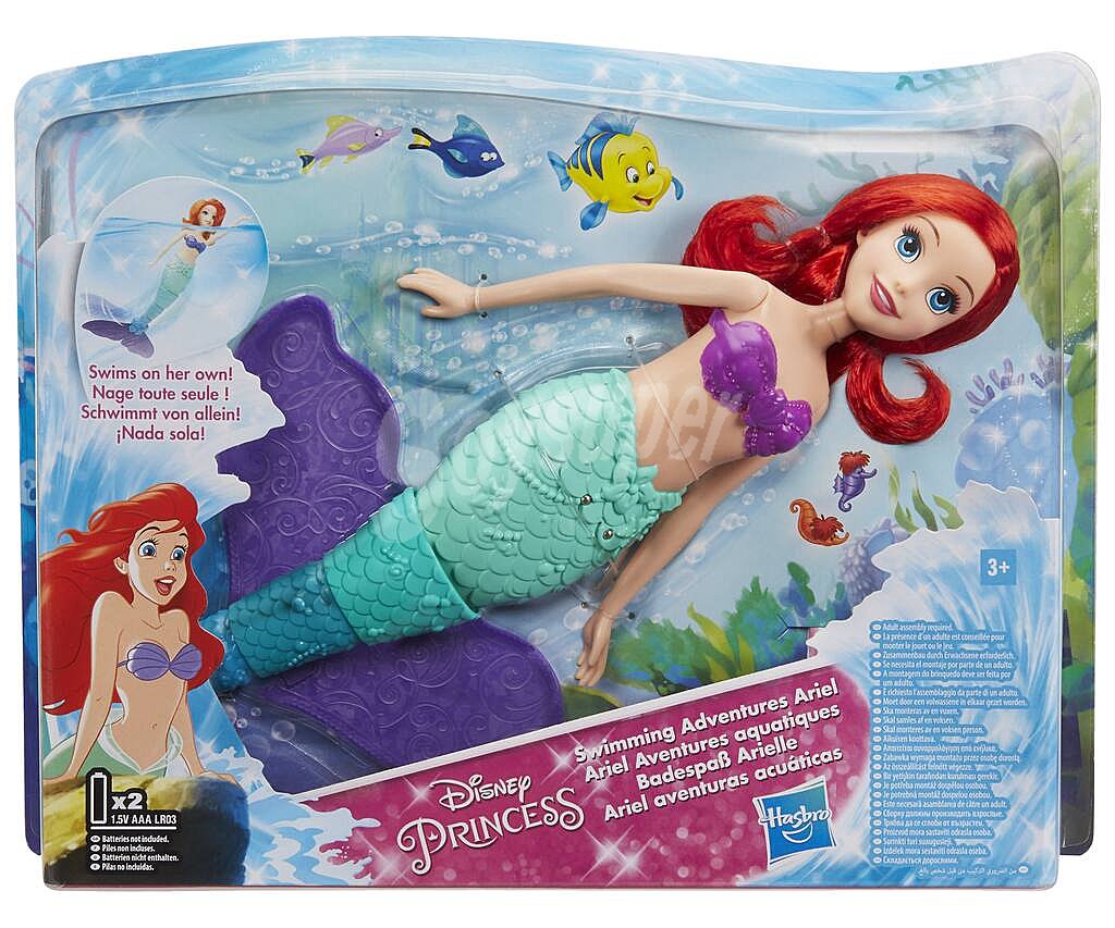 DISNEY Ariel aventuras acuáticas Muñeca interactiva Ariel Aventuras