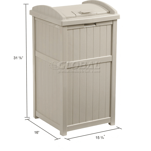Garbage Can & Recycling Plastic Outdoor Suncast® Trash Hideaway
