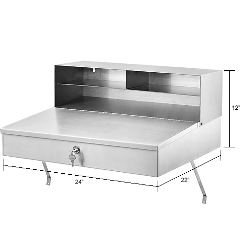 Shop Desks Shop Desks Stainless Steel Wall Mounted Receiving Desk