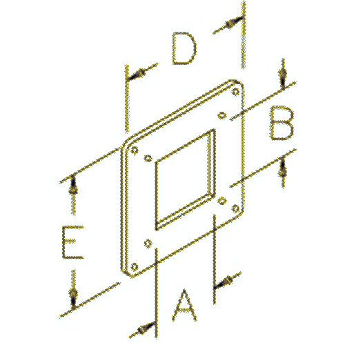 Electrical Boxes & Enclosures Enclosures Mounting Accessories Hoffman F66WR44SS, Reducer