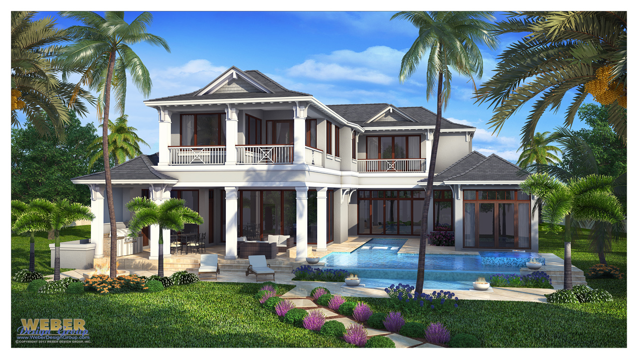 Naples, FL. Architecture West Indies Style House Plan Weber Design