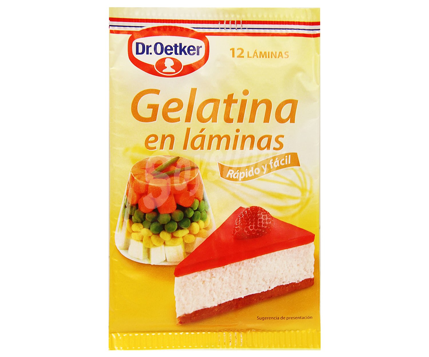 Dr. Oetker Gelatina neutra en láminas 12 láminas de 1,6 g. Cómpralo en